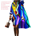 BMQ-JL3 Trendy Custom Dresses Women Customized Print LOGO Pattern Summer Beach Dresses Vacation Shirt Collar Loose Printed Dress