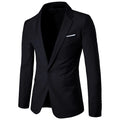New Men Business Blazer Jacket Casual Solid Color Single Breasted Comfortable Breathable Wedding Small Suit