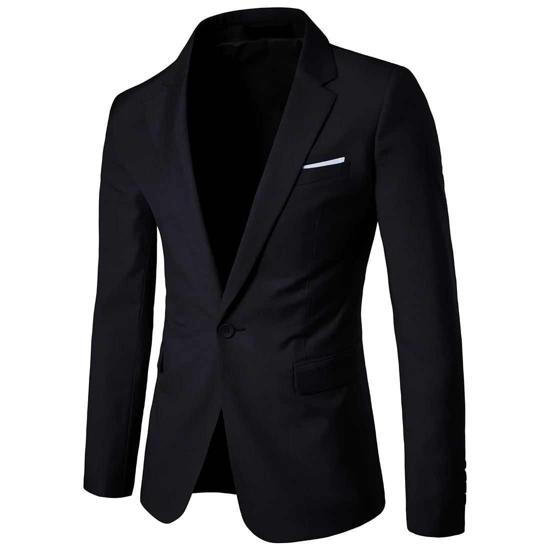 New Men Business Blazer Jacket Casual Solid Color Single Breasted Comfortable Breathable Wedding Small Suit