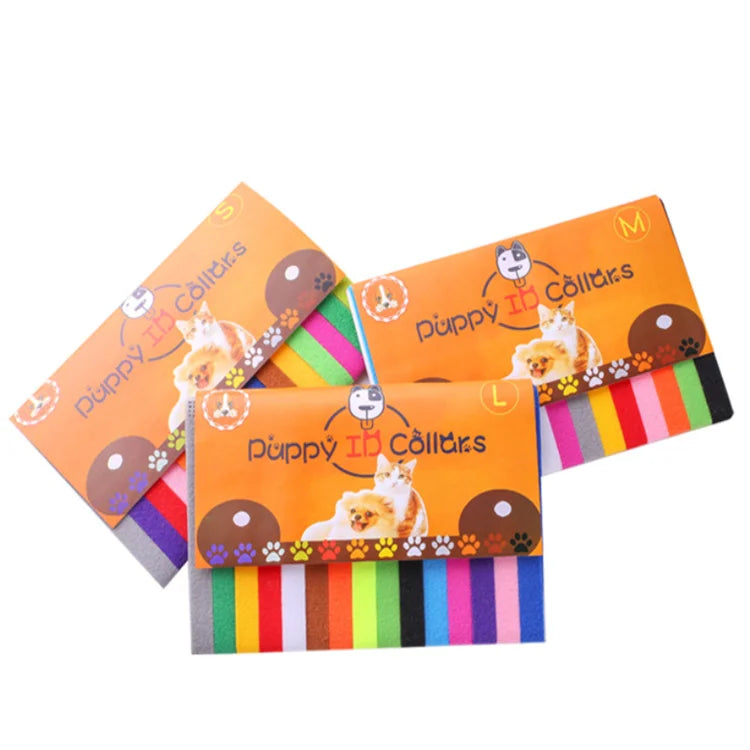 Wholesale 15 Pieces Set Newborn Pet Cat and Puppy Dog ID Identification Collars