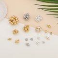 18K Gold Plated Brass Clasp 6mm Round Closing Clasps for Necklaces Jewelry Making Findings MegaBDM