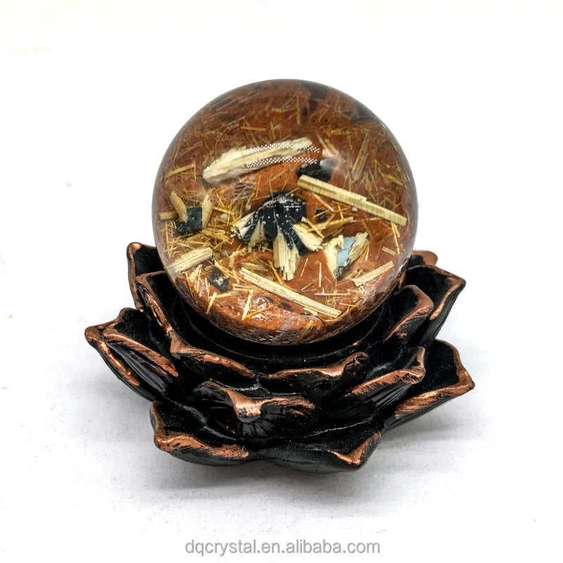 HOT Sale Golden Rutilated Sphere Ghost Quartz Balls Crystal Sphere for Home Decoration and Gifts