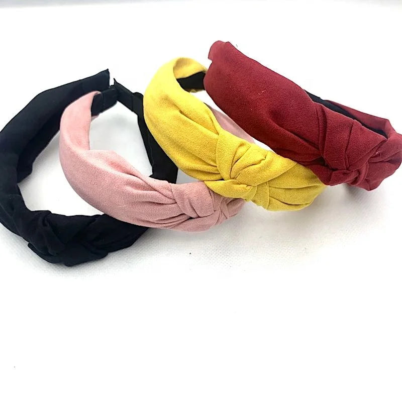 Wholesale Cheap Red Knotted Faux Suede Headband Hairband Accessory 4 Colors Plastic+Fabric Minimalist Modern High Quality Hair