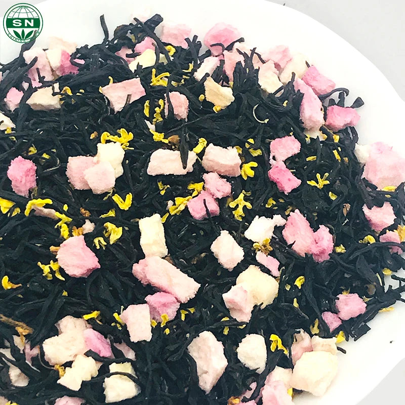 EU Osmanthus-peach Black Tea Mi Tao Gui Hua Hong Cha Blended/Mixed Tea with Flower and Fruit 3 in 1