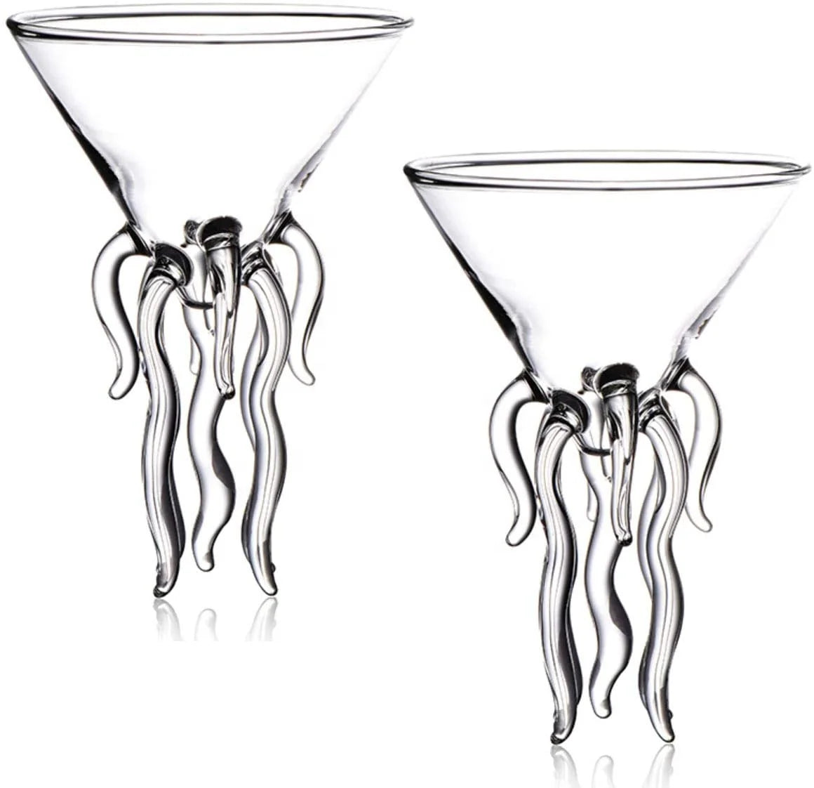 High Borosilicate Crystal 3D Octopus Cocktail Glass Cartoon Clear Jellyfish Juice Cup Kitchen Bar Back School Creative Home