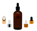 100ml Dark Amber Glass Essential Oil Dropper Bottle Matte Essence Serum Skin Care Perfume Cream Packaging-60ml 30ml Options