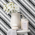 2" Creative Twist Pattern Ceramic Triangle Tile Mosaic for Bathroom Kitchen Floor Hotel Restaurant Wall Backsplash Project