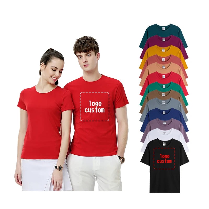 Premium Quality Custom Logo Printing Oversize T Shirt Breathable Round Neck 100% Cotton Embroidered T-Shirt