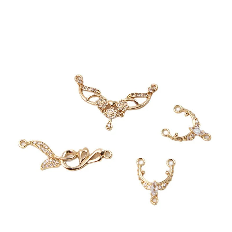Popular Wholesale High Quality Gold Plated Brass Charms for Clothes Necklace Making