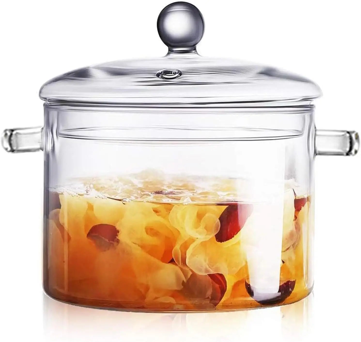 1300ml 1500ml 2000ml Food-grade clear High Borolicicate Heat Resistant Glass Cooking Pot