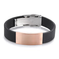 Silicone Stainless Steel ID Wristband Silicone Clasp Identification Bracelet and Sport ID for Athletes