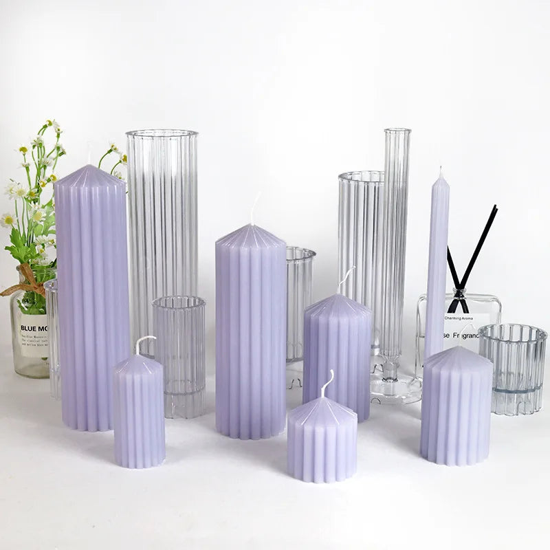 Round Thick Rack Pointed Top Handmade Diy Candle Life Decoration Ins Style Acrylic Pc Candle Mould