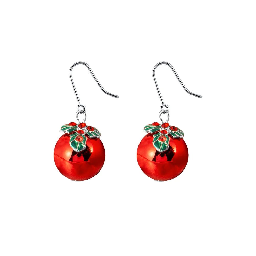 Christmas Ornaments Creative Christmas Tree Earrings Simple Snowman Bells Earrings Festive Accessories for Women