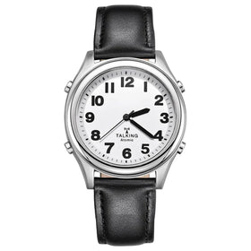Atomic English Talking Watch Speaks Clear and Loud Time Date and Alarm Time Stretch Band Is Best Gift for Senior