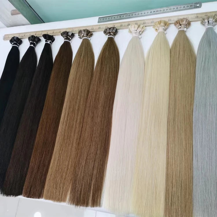 Best Quality 100% Remy Virgin Human Hair Extensions Flat Tip Stock Fast Shipping Ombre Color Weft/Bundle Hair Extensions