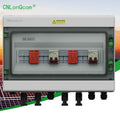 CNLonQcom PV Solar Combiner Box DC 500V 4 String 4 in 2 Out IP65 Waterproof Photovoltaic Distribution Box