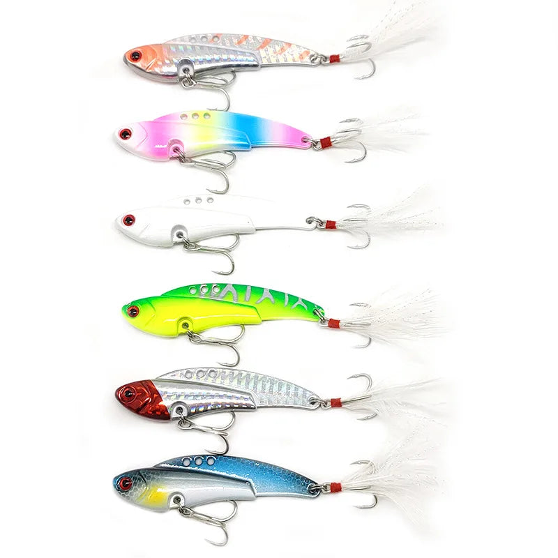 Wholesale Factory Lure Bait Blade VIB Far Cast Big Gram Heavy Metal VIB 13G18G25G30G Lure Bait Vibrating Fishing Lure