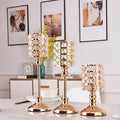 C-CDS004 New Design Crystal Candlestick Holder Europe Tapered Candlestick Metal Holder Romantic for Wedding Home Party Decor