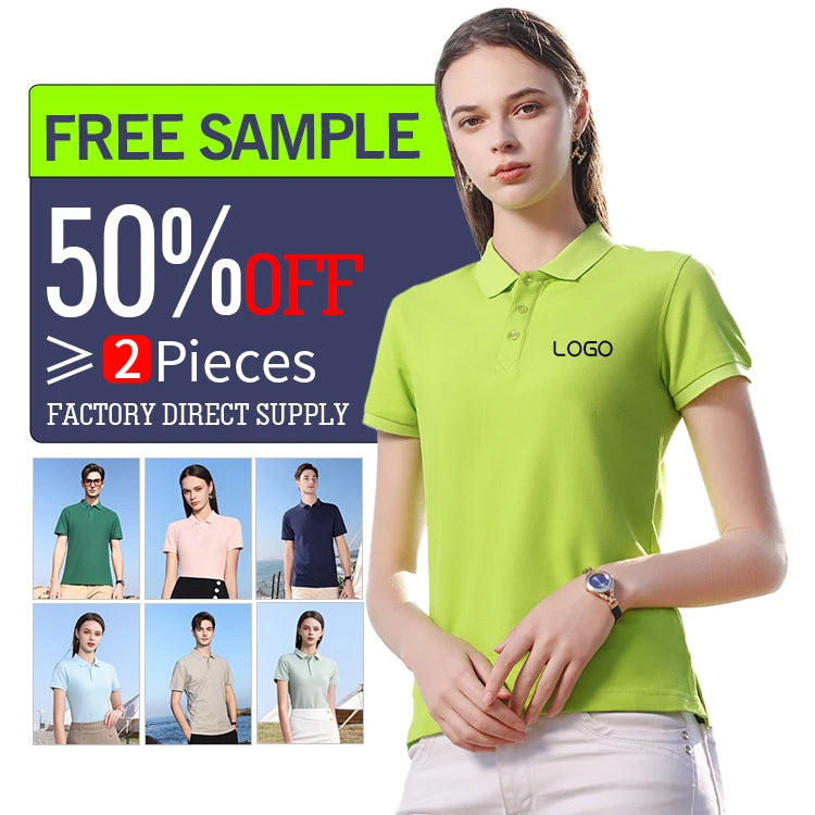210G Men's Blank Golf Polo T Shirts Embroidered Logo 100% Ice Silk Fiber Plain Short Sleeve Casual Polo Shirts