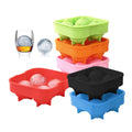 Silicone Ice Ball Maker Reusable Ice Cube Trays Easy Release Round Ice Sphere Tray for Whiskey Cocktails & Bourbon Black