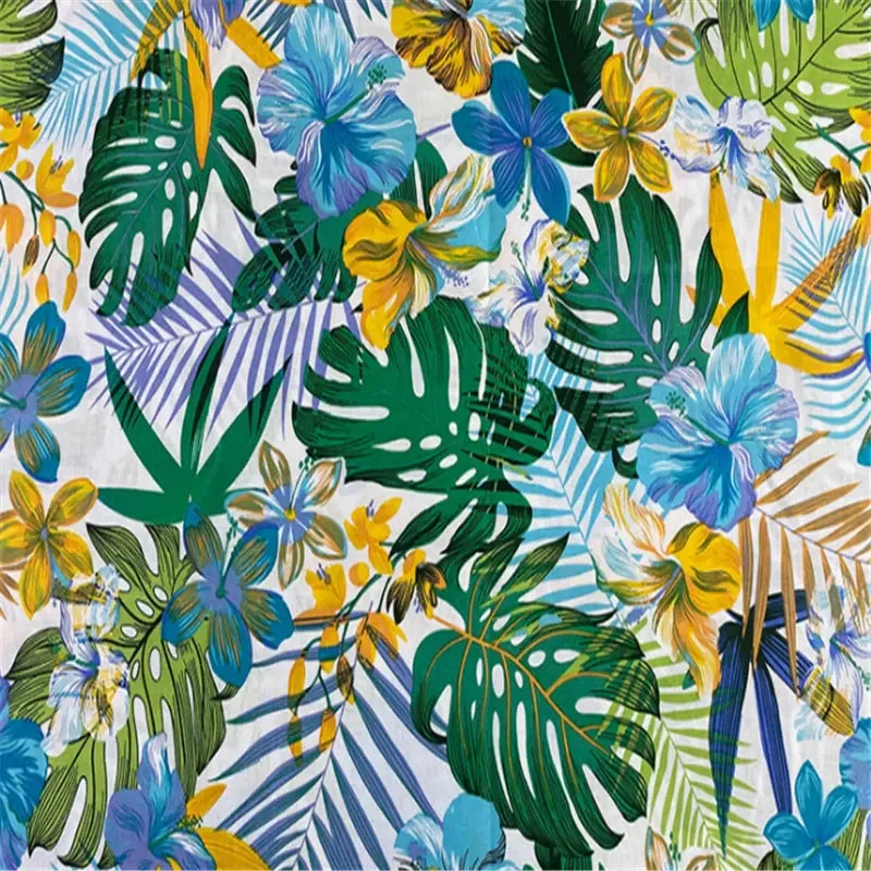 Causal Cheapest Price Hot Sale Printing Design Breathable Comfortable Feeling Material Cotton Fabric for Sandy Beach Garment