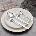 Metal Stainless Steel Cutlery Set Silver Knife Fork and Spoon Set Matte Flatware