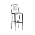 Navy Stainless Steel High Bar Chair Industrial Grade Contemporary for Dining Home Bar Hotel-High Quality Furniture for Sale