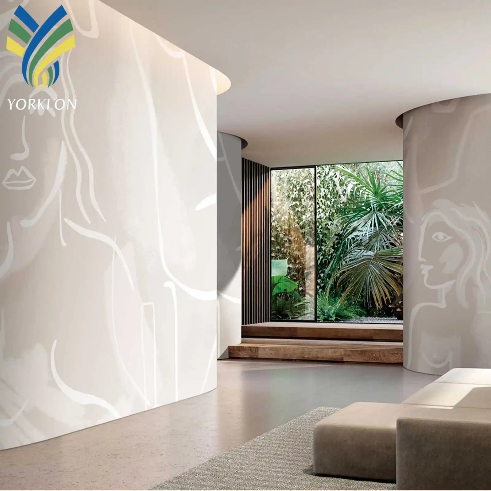Custom Anti-Static Abstract Art Wallpaper Mural Waterproof Wall Covering with 1-Year Warranty