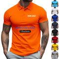 Heavyweight Men's Suede Print for Polo T-Shirt Loose Knit Short Sleeve Half Button Custom Solid Pattern Printed for Polo Long Le