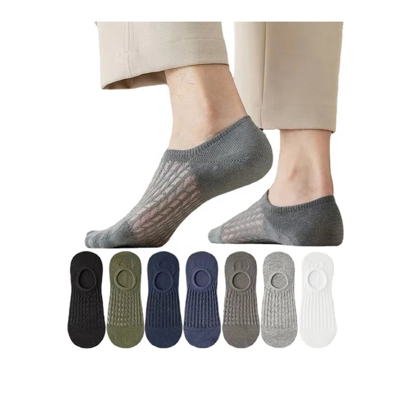 Wholesale Bulk Cheap Plain Thin Invisible Socks Summer Breathable No Show Socks for Men