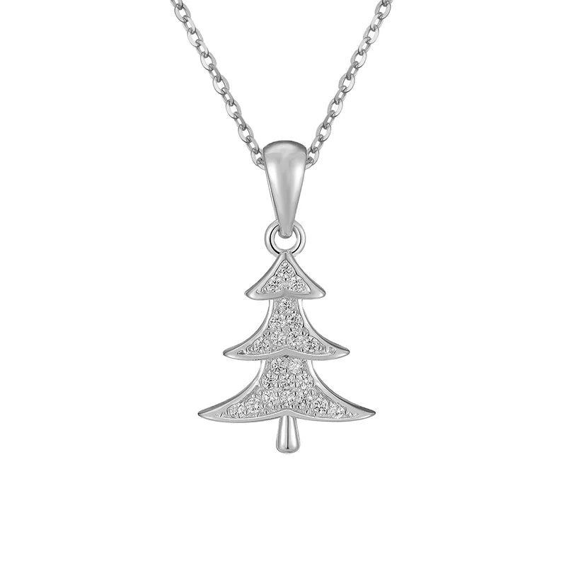 Sterling Silver Christmas Tree Pendant Charms Luxury Pendant Christmas Gifts Jewelry Earings for Jewelry Making