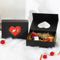 Creative Customization Luxury Gift Magnetic Paper Box for Surprising Present Packiging with Heart Clear Window