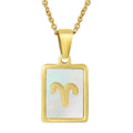 New Simple Titanium Steel Aries Necklace Ladies Stainless Steel Shell Pendant Jewelry