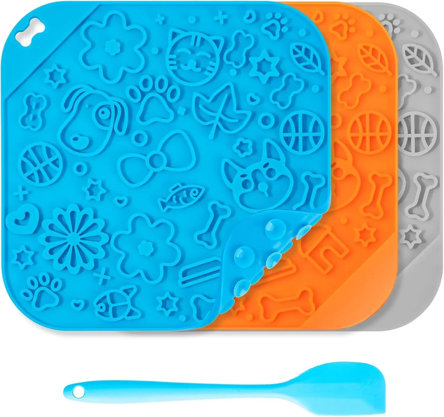Custom Logo Pet Lick Mat Silicone Slow Feeder BPA Free for Dogs Cats Anti-Slip Distraction Pad Treat Spreading