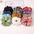 QiYue New Summer Hair Scrunchies for Women Fashionable Oversize Scrunchies Wholesale Girls Tencel Velvet Hair Accessories
