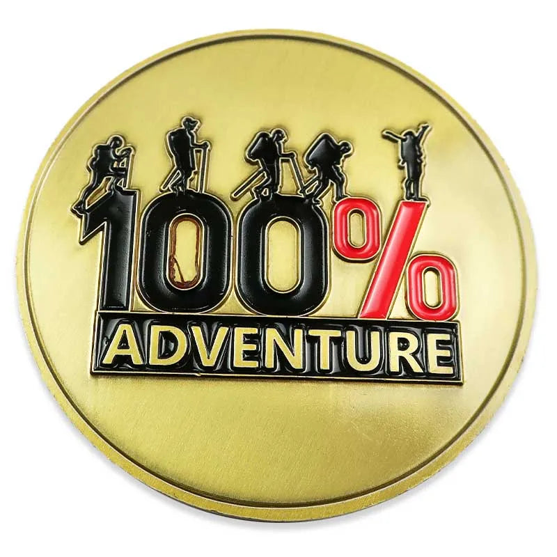 Wholesale Custom Made South America logo Metal Enamel Adventure Challenge Commemorative Coin China