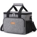 Reusable 15L 24L Insulated Picnic Thermal Food Aluminum Foil Tote Large Lunch Box Oxford Lunch Cooler Bag With Shoulder Strap