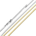 18K Gold Plated Color Stainless Steel  Herringbone Pattern Snake Chain Choker Necklace