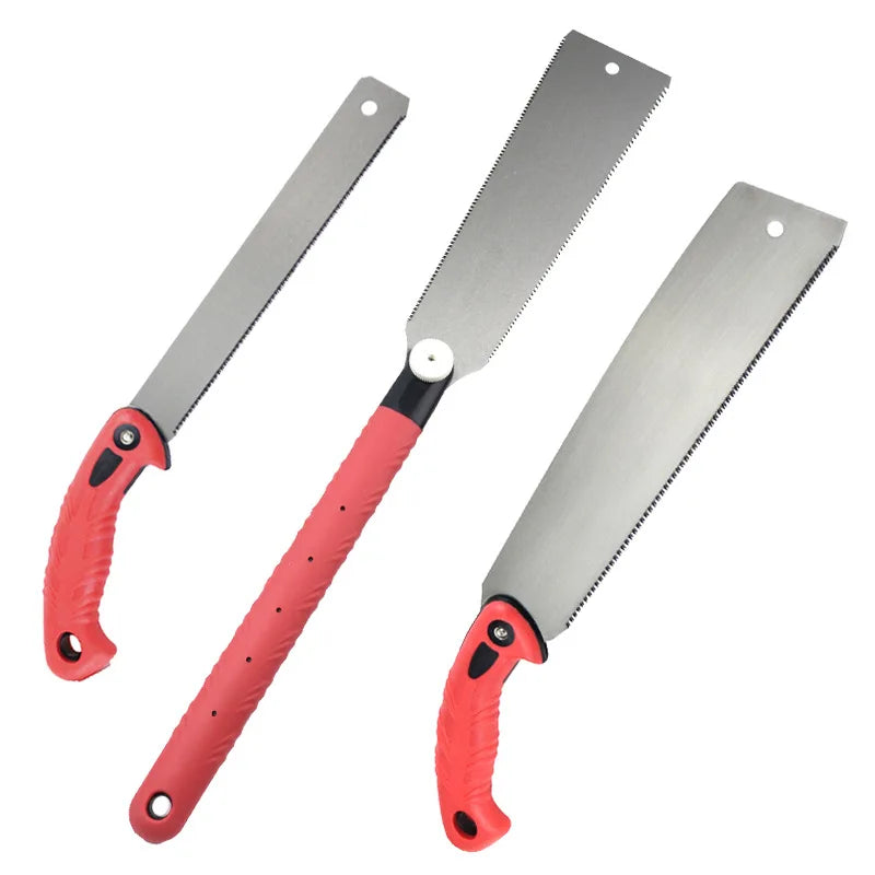 Double Edge Garden Saw Triple Quick DIY Woodworking Hand Tools with High Efficiency Comfortable Hand Saw
