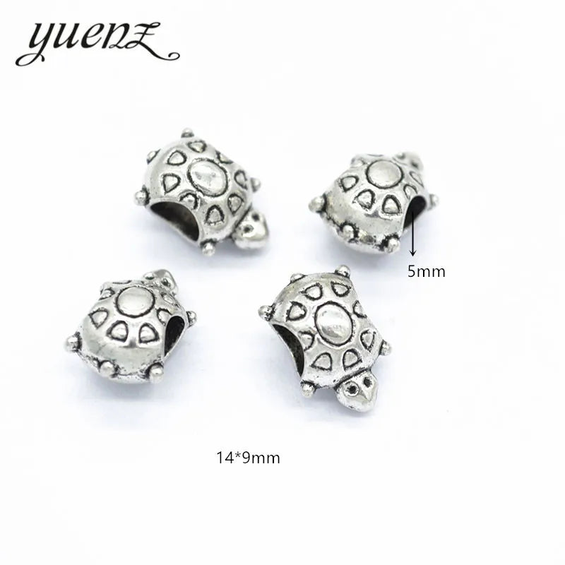 Vintage Tortoise Bead Charms Big Hole Beads European Pendant Fit for Necklace Bracelet DIY Pendants 14*9mm R16