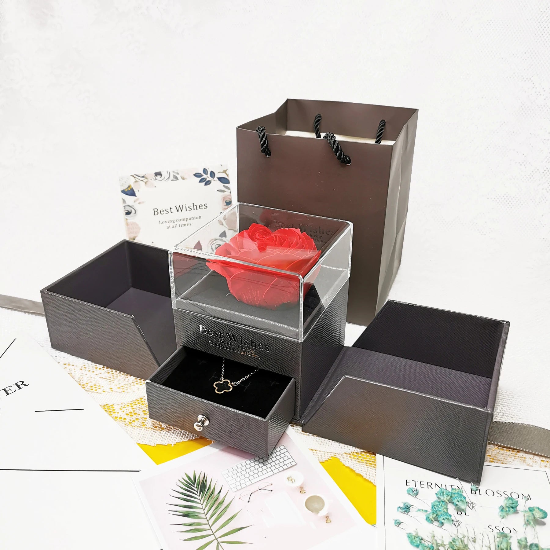2025 Handmade Romantic Jewelry Flower Valentine's Day Gift Box