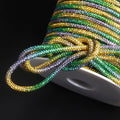 6-Row Full Diamond 3D Rhinestone Yellow Green Purple Cotton+Glass Motif Glue on Wedding Accessories & Clothes Decoration