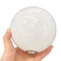 Mouth Blown 60mm 100mm 120mm Opal Shiny Glass Ball Lampshade Milk White Glass Lamp Shade With G9 Metal Thread for Pendant Light