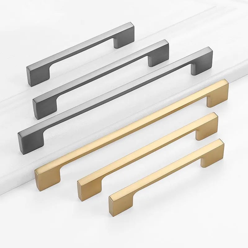 Adjustable Brushed Black Aluminum Furniture Cabinet Door Handles Glass Wardrobe Door Drawer Pulls Adjustable Dresser Bathroom