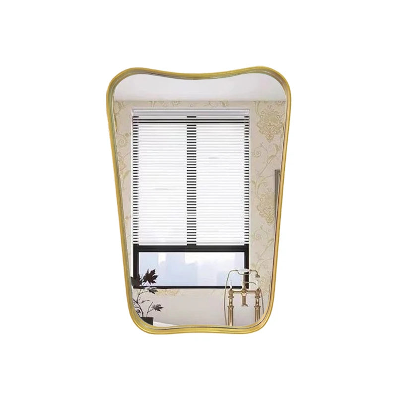 65X45cm Nordic Light Luxury Simple Modern Bathroom Wall Hanging Home Irregular Makeup Mirror