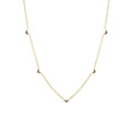 925 Sterling Silver Fashion Dainty Letter V Geometric Gold Charm Necklace Women