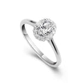 Trendy Rhodium Plated Oval Zircon Silver Fine Jewelry Ring for Engagement Wedding Anniversary Party or Gift