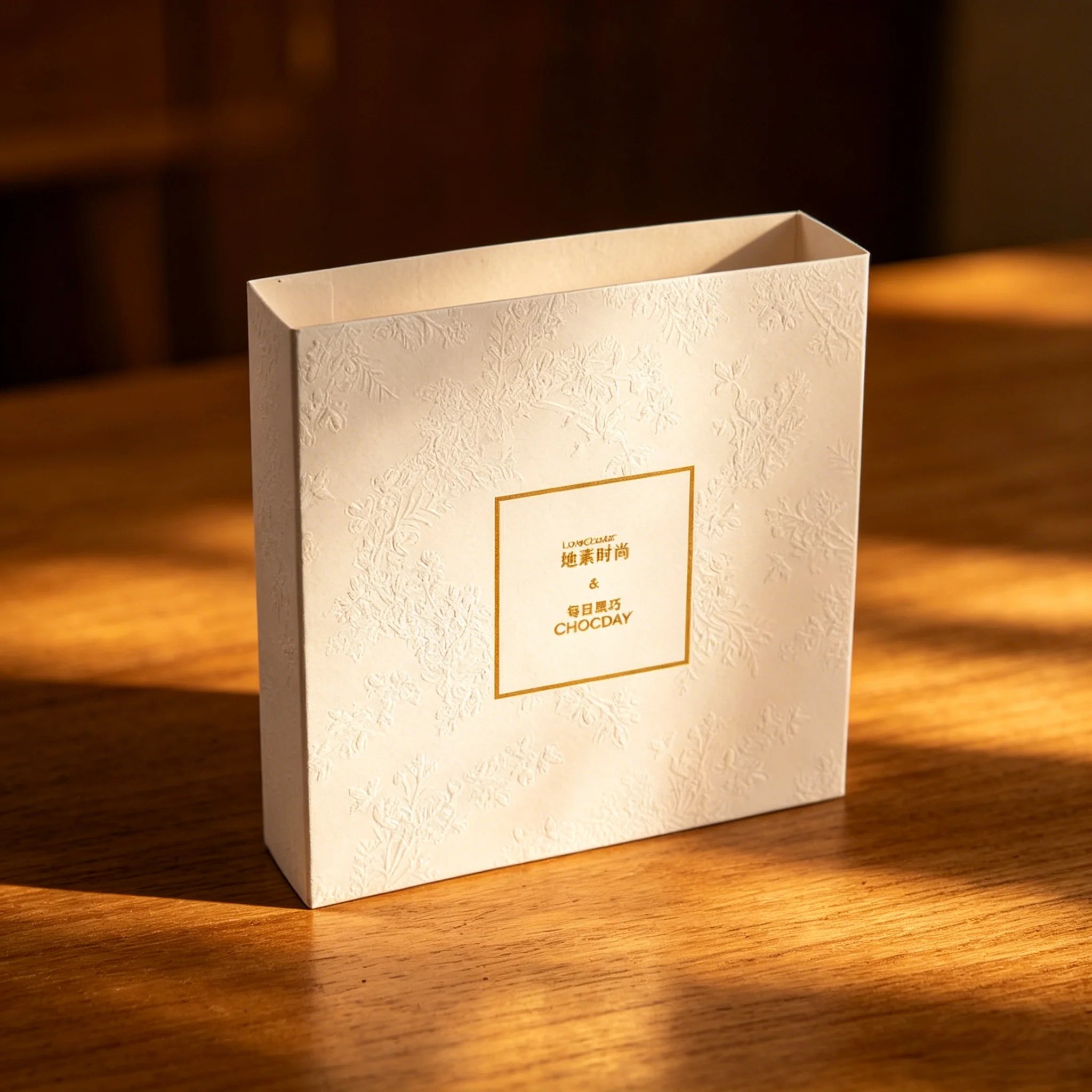 Custom Logo Printing Art Embossed Paper Sleeve for Box Packaging With Gold Stamping Logo