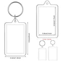 Personalized Acrylic Keychain Clear Plastic Tag UV Print Durable Lightweight Corporate Giveaway Acrylic Keychain