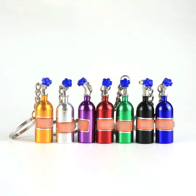AA00278 New Nitrogen Bottle Metal Keychain Key Ring Holder Car Keychain Keyring Pendant Jewelry for Women Men